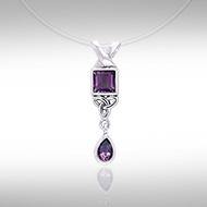 Celtic Knotwork and Gems Silver Pendant TPD701 - Jewelry